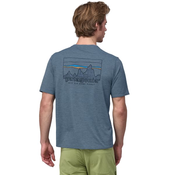T-shirt randonnée PATAGONIA M'S CAP COOL DAILY GRAPHIC SHIRT ' '73 SKYLINE: UTILITY BLUE X-DYE