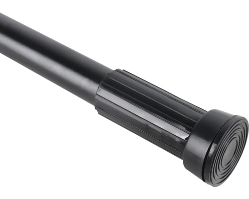 MSV douchegordijnstang 70-120 cm roestvrij staal zwart 143600