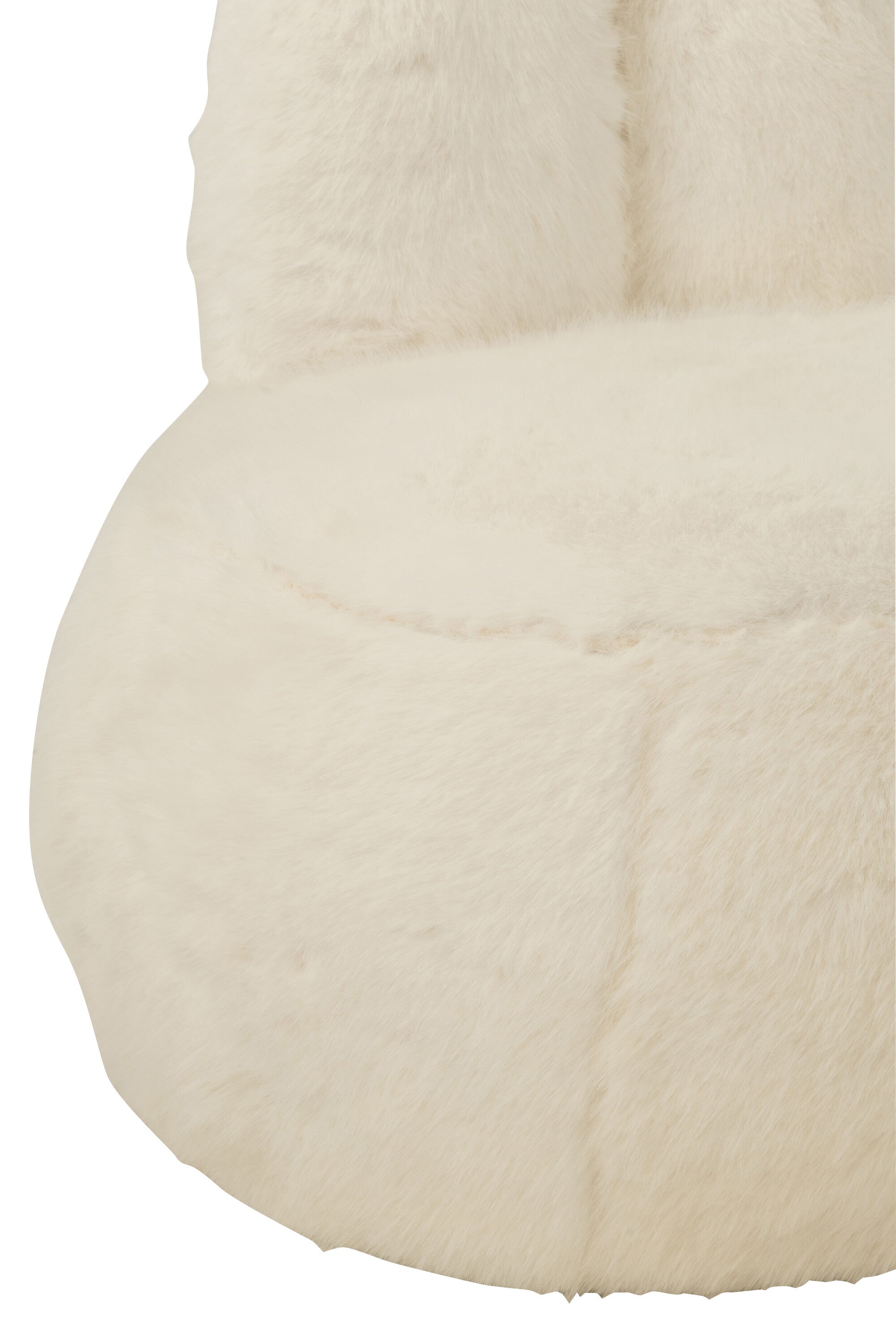 J-Line kruk Fur Bunny Ears - hout - wit