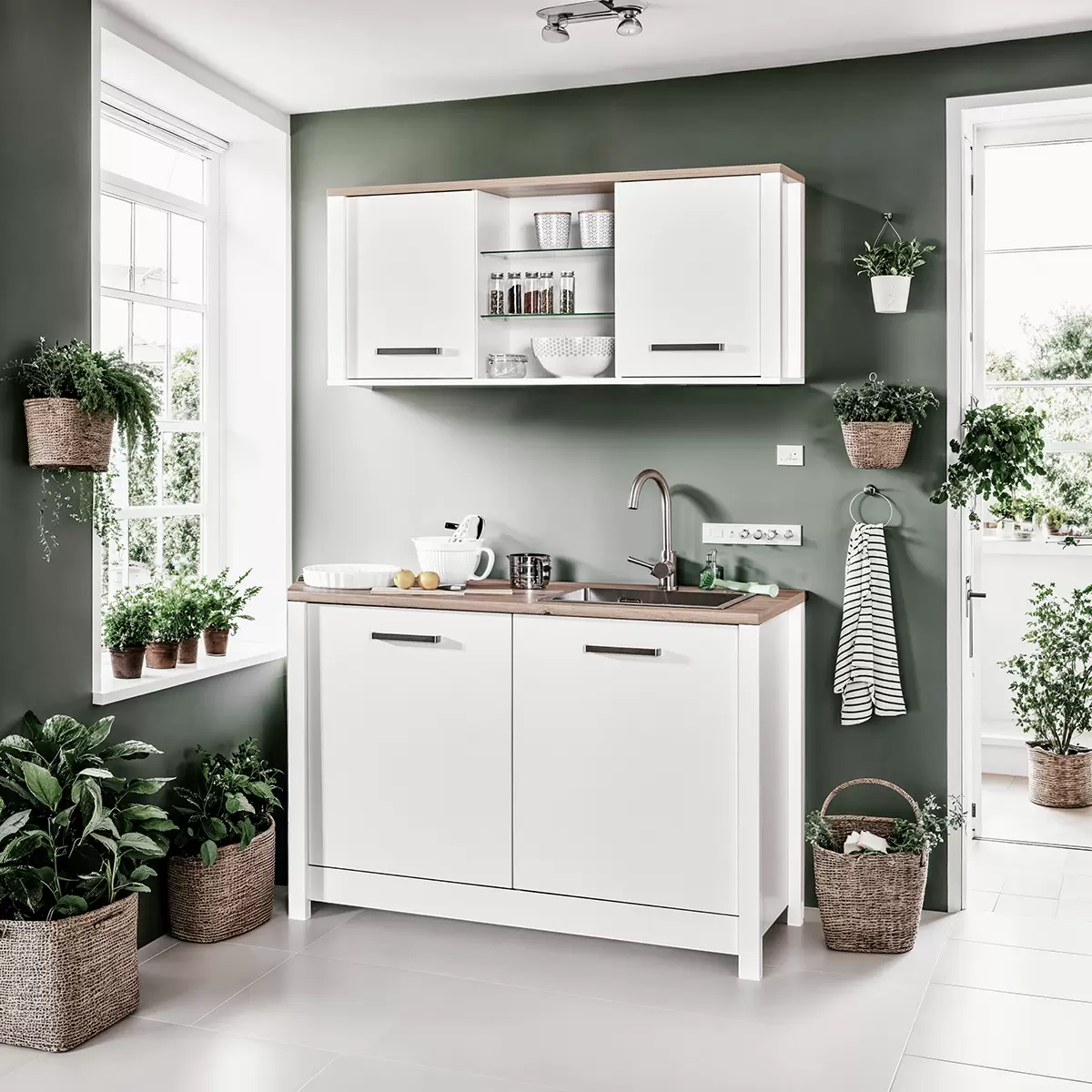 Spülenschrank Sicilia Artisan Eiche,weiss