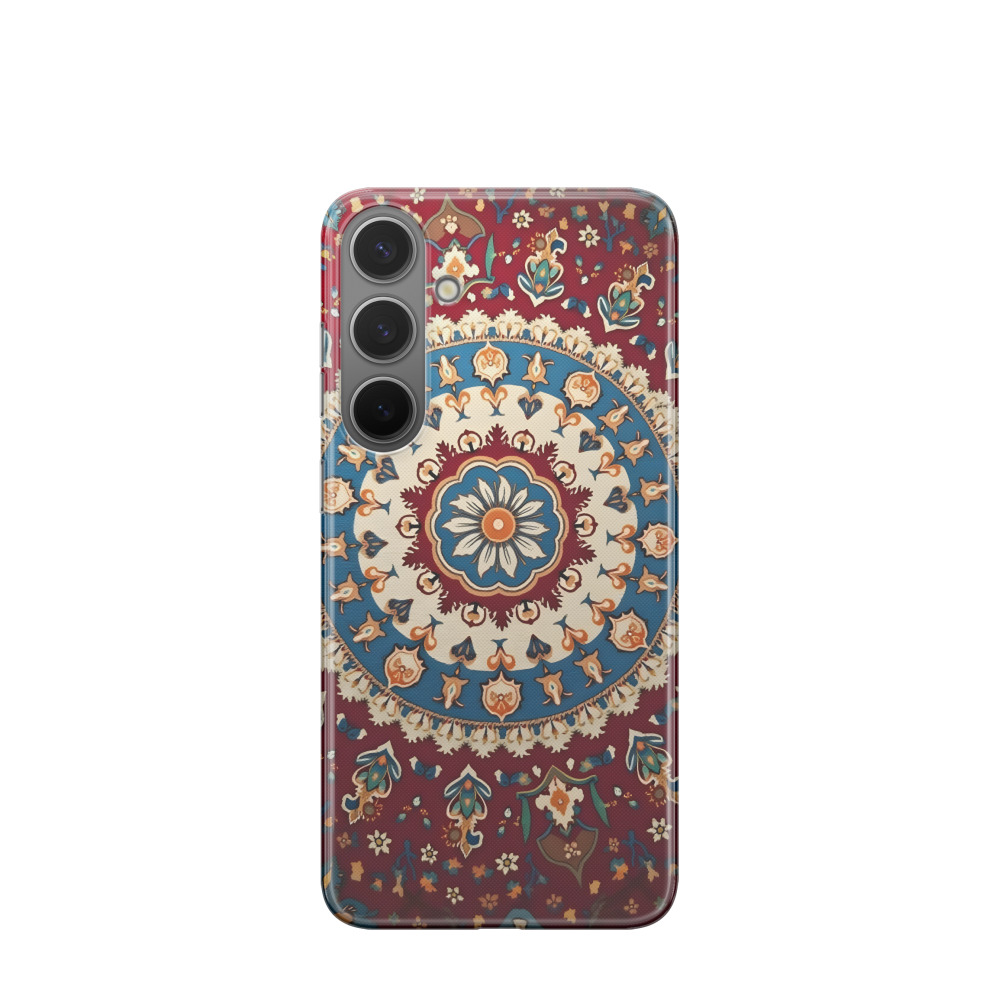 Samsung Galaxy S24 Plus Gummi Hülle Persisches Palastornament - Rot