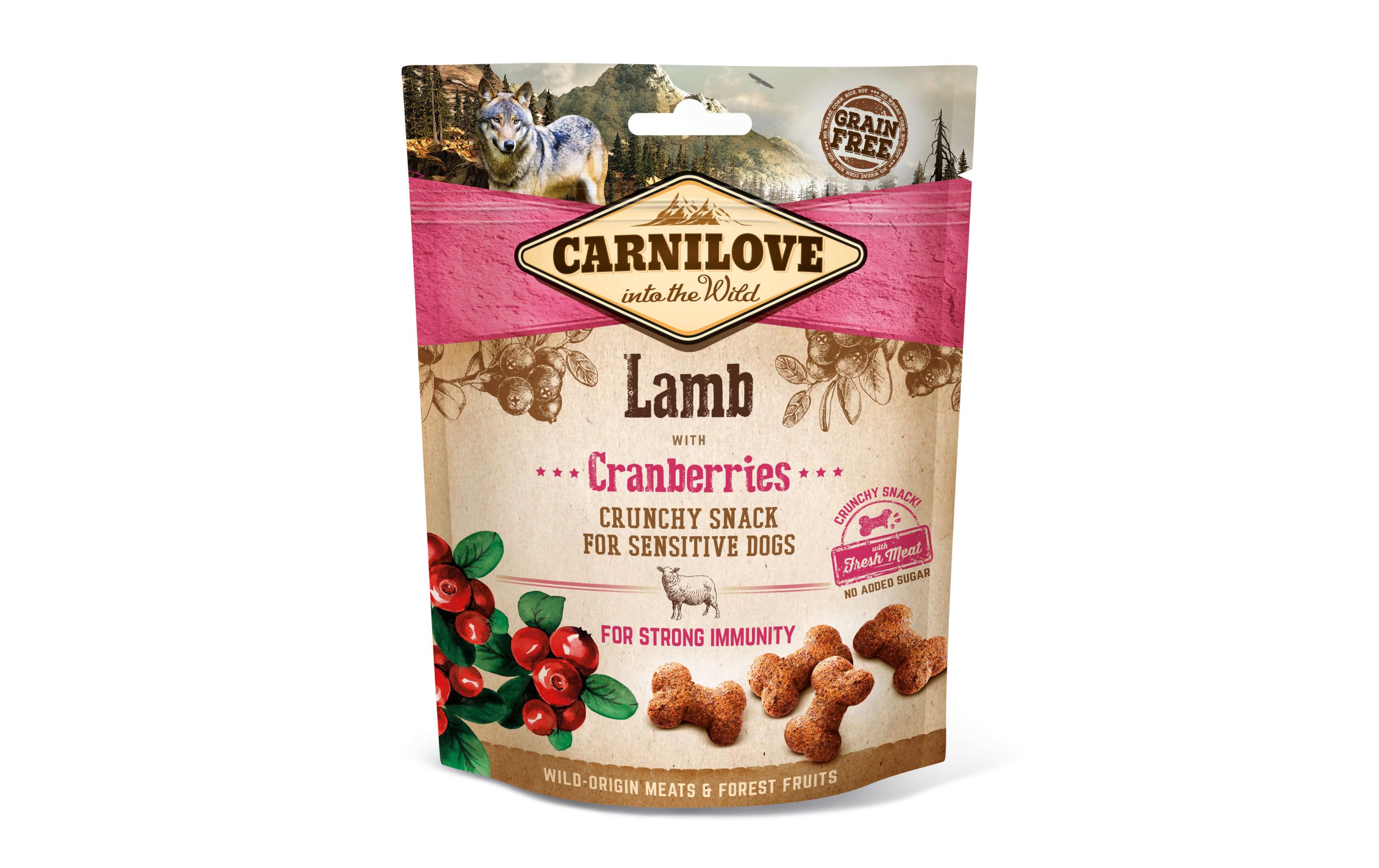 Leckerli Dog Crunchy Lamm & Cranberries, 200 gLeckerli für kleine und grosse Hunde jeden Alters