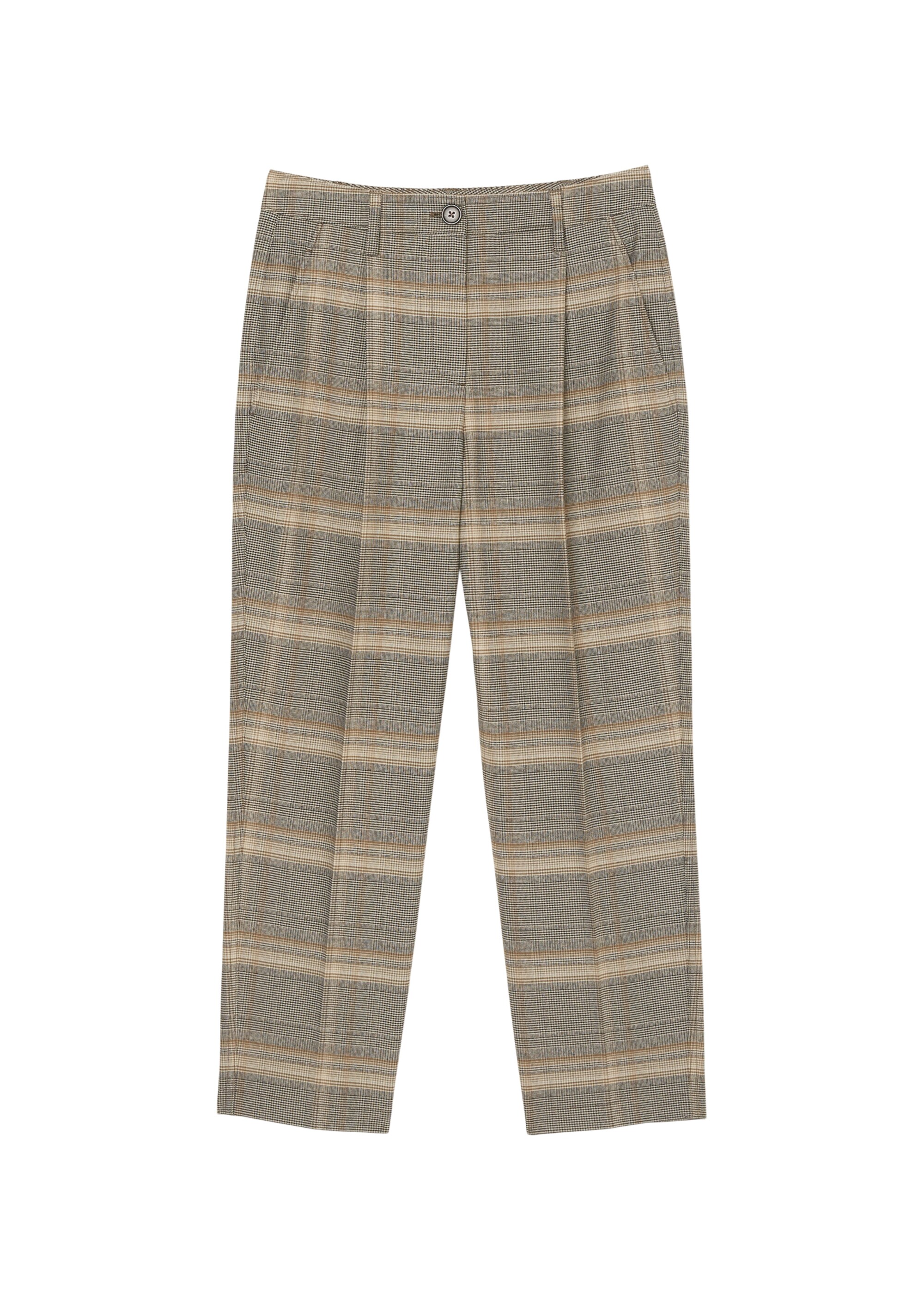 Feingemusterte Flanell-Chino tapered mit reycelten Materialien