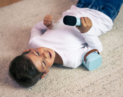 Lalarma Bluetooth-høyttaler med Trådløs Mikrofon, Blå