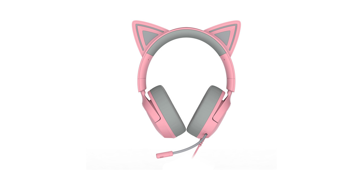 RazerKraken Kitty V3 X Quartz over-ear gaming headset  (Roze/grijs)