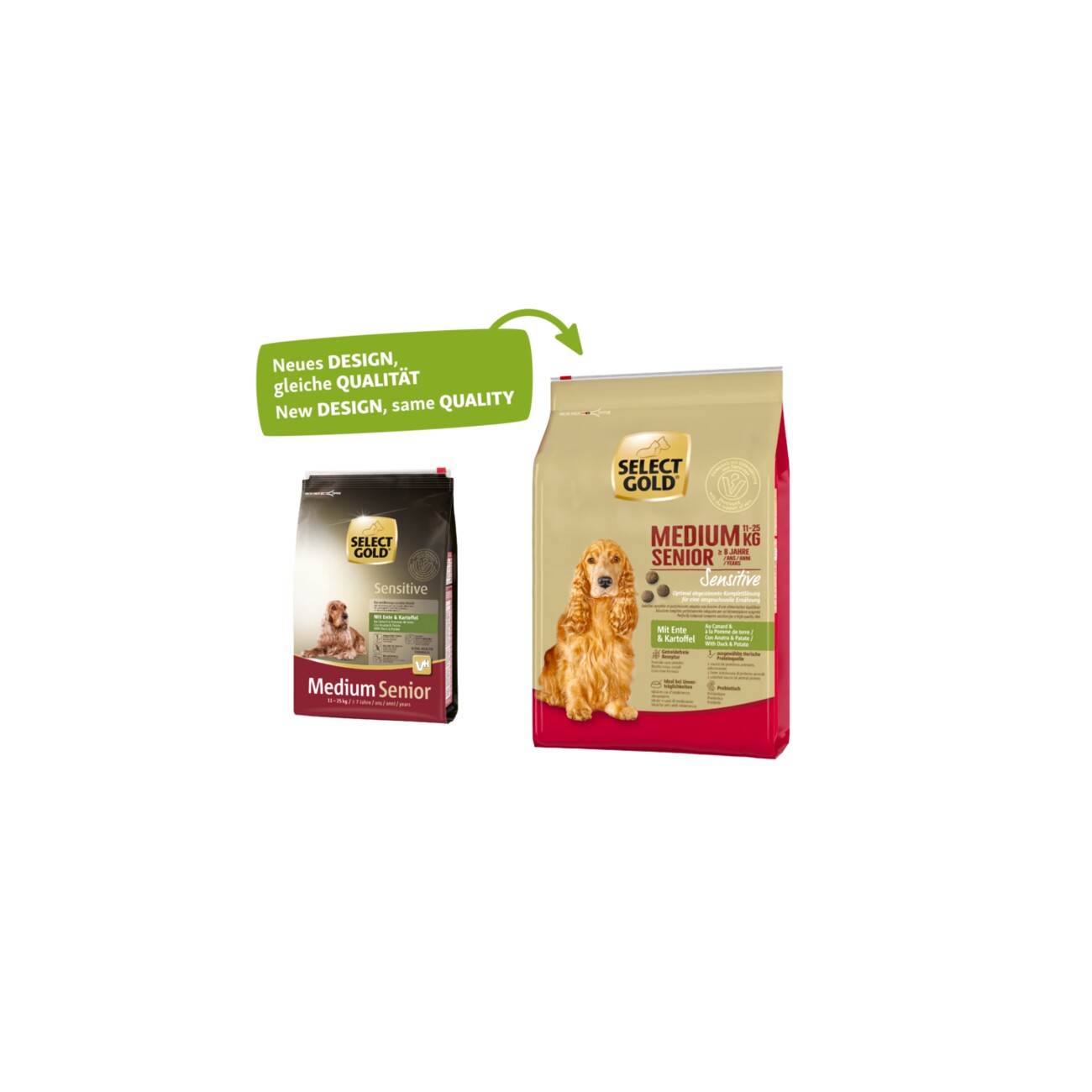 SELECT GOLD Sensitive Senior Medium Ente und Kartoffel 4 kg