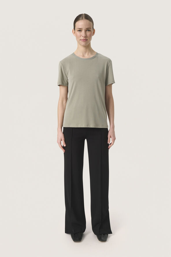 Soaked in Luxury SLColumbine Crew-Neck T-Shirt SS Shadow