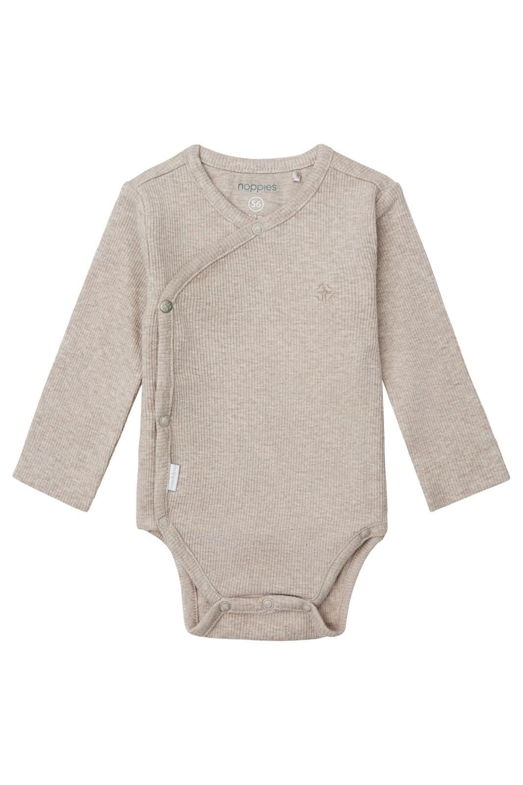 Noppies Newborn Romper Nino - Taupe Melange