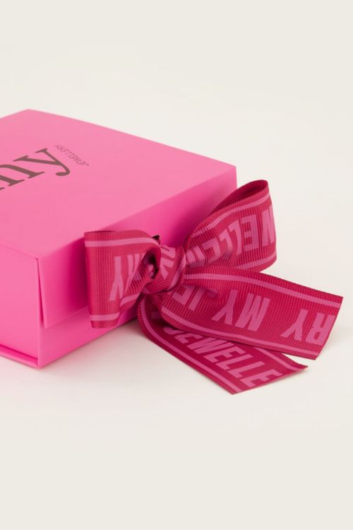 Roze giftbox deluxe met strik