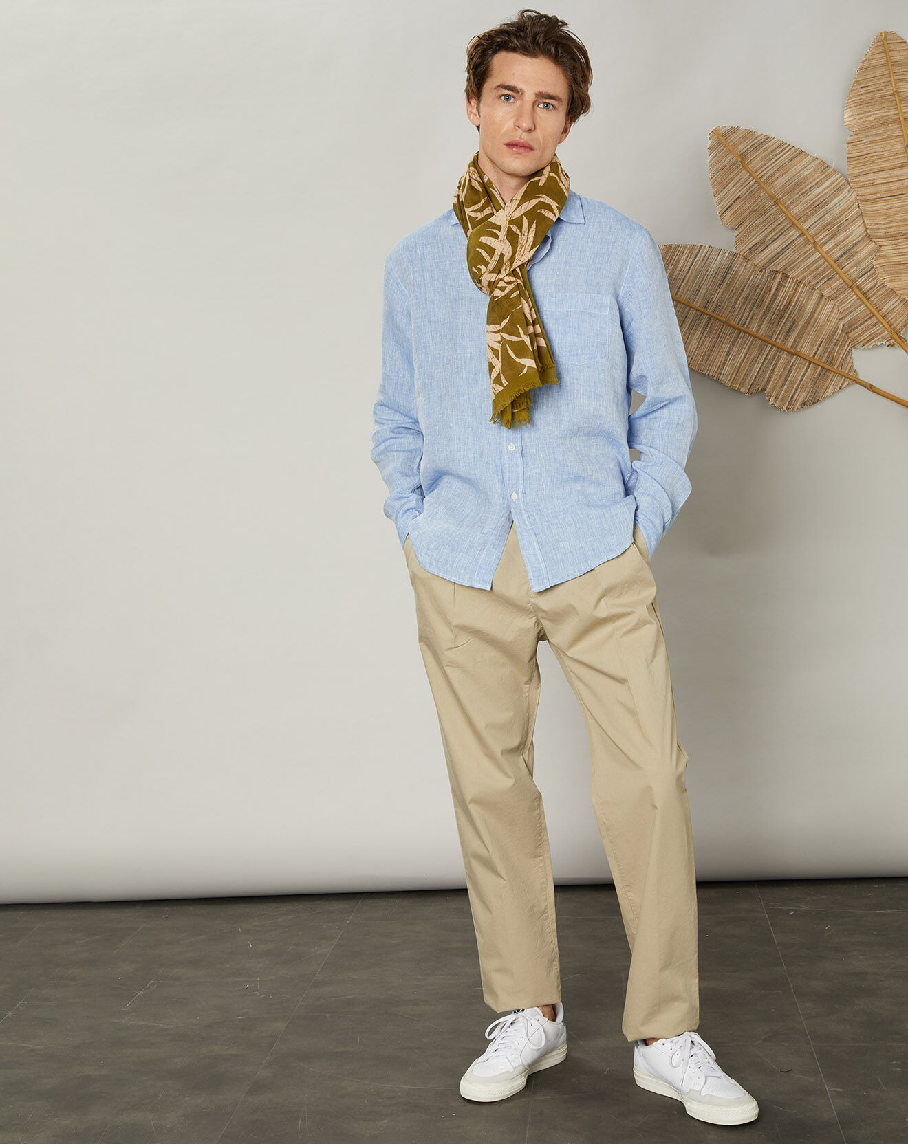 Hartford Chemise regular 100% Lin Paul chambray