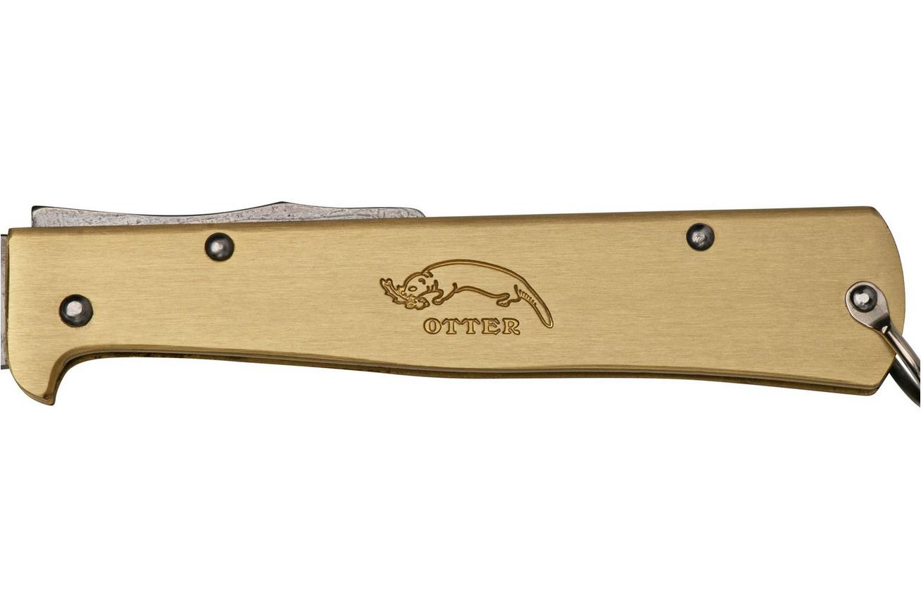 Otter Mercator 10-736 RG Large Brass Carbon Pocketclip, zakmes