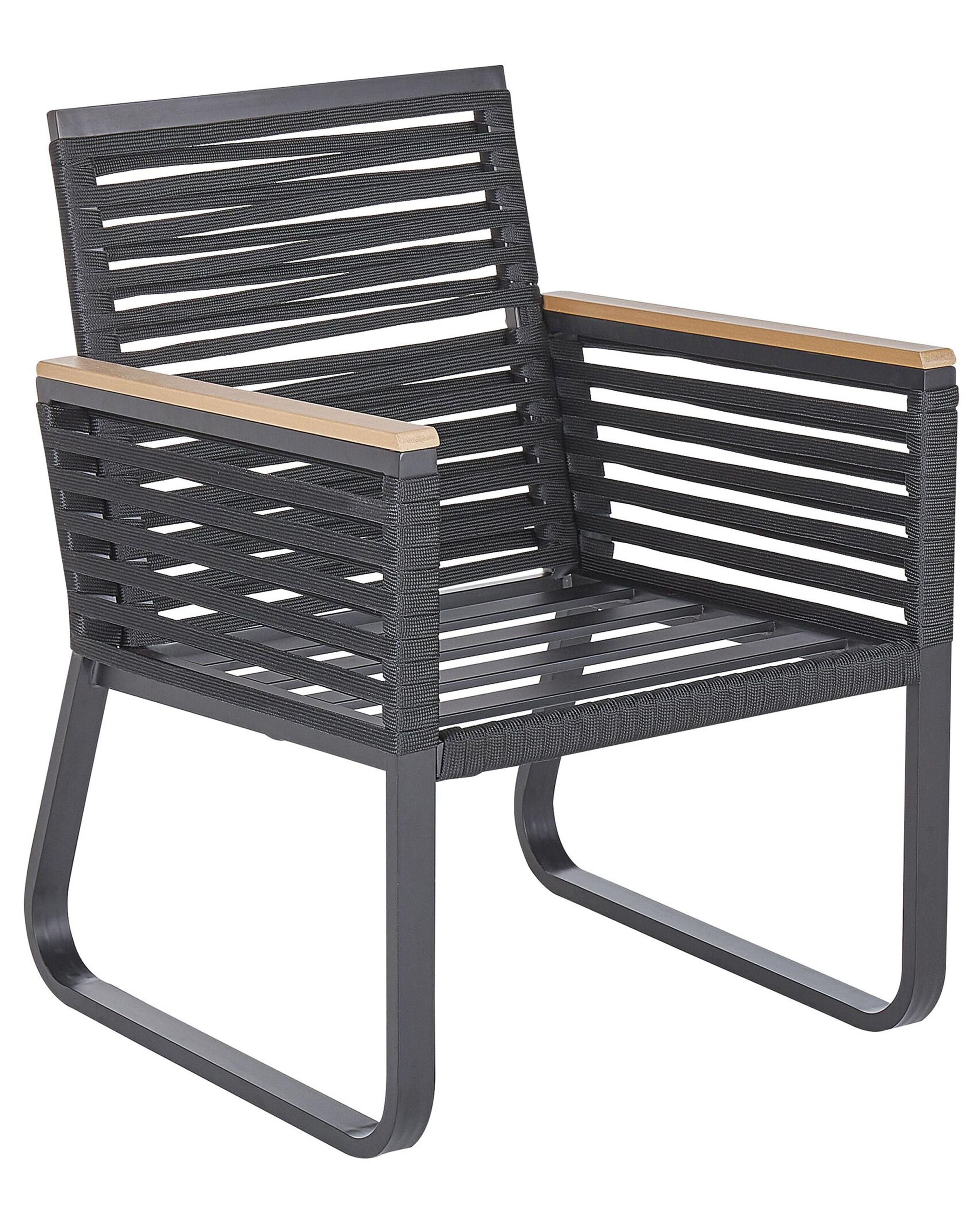 Set van 2 stoelen met zitkussen CANETTO Metaal Zwart