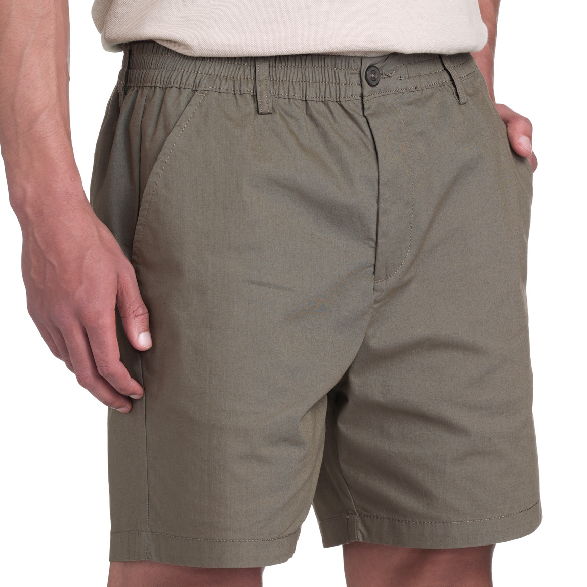 Jonas Nielsen Herren Shorts mit elastischem Bund khaki