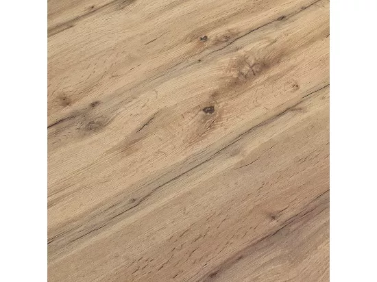 Table en bois, finition chêne, base blanche, extensible 140x90 - FORTE DEI MARMI