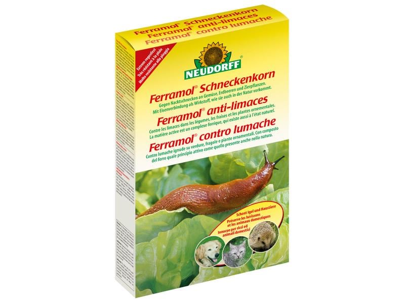 Neudorff Ferramol Schneckenkorn, 800 g Zur Bekämpfung von Nacktschnecken an Gemüse, Zierpflanzen und in Obstkulturen