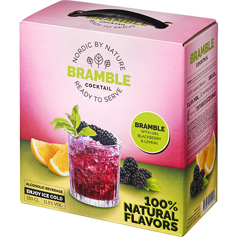 Cocktail m. brombær og citron