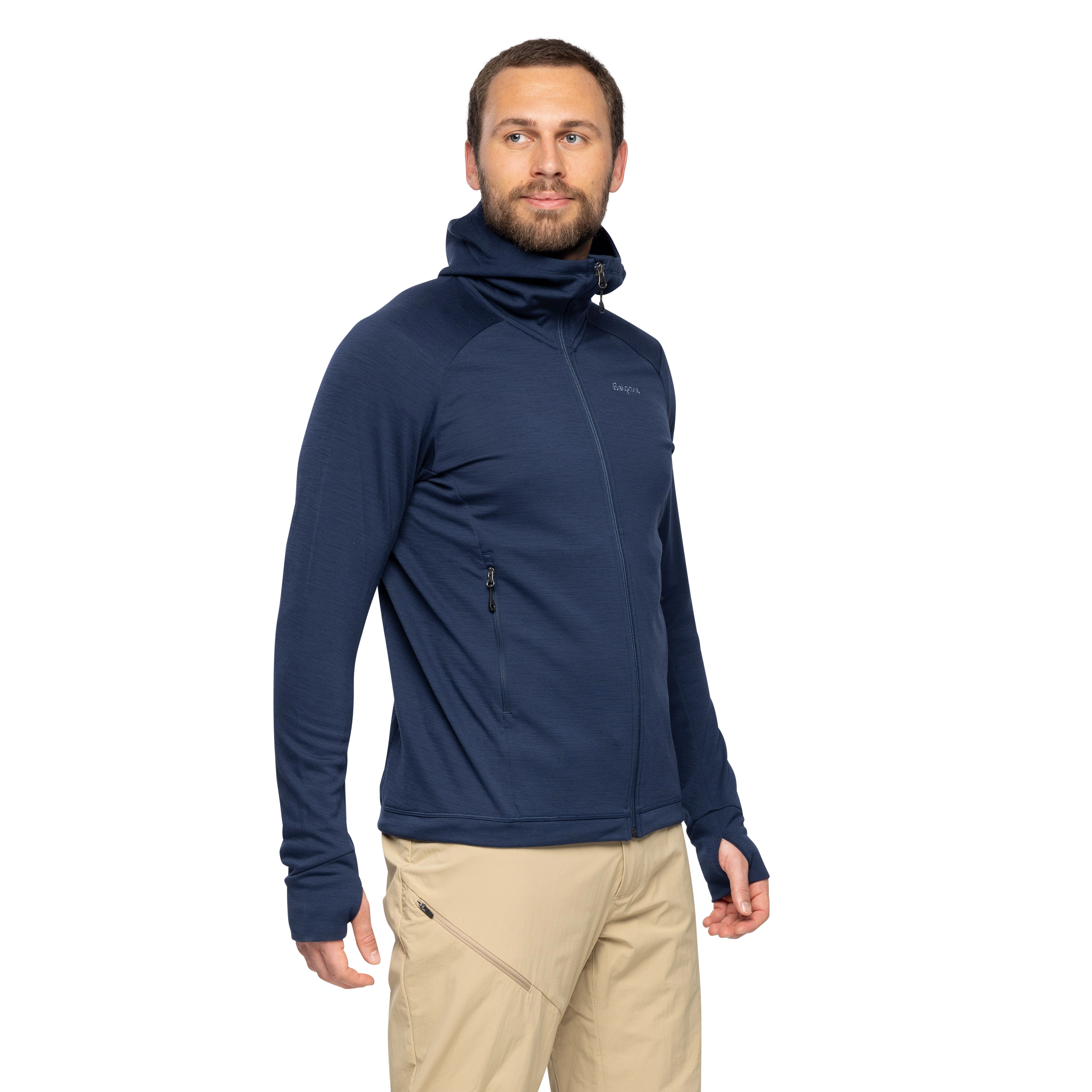 Rabot Merino Tech Midlayer Hoodie Men Navy Blue