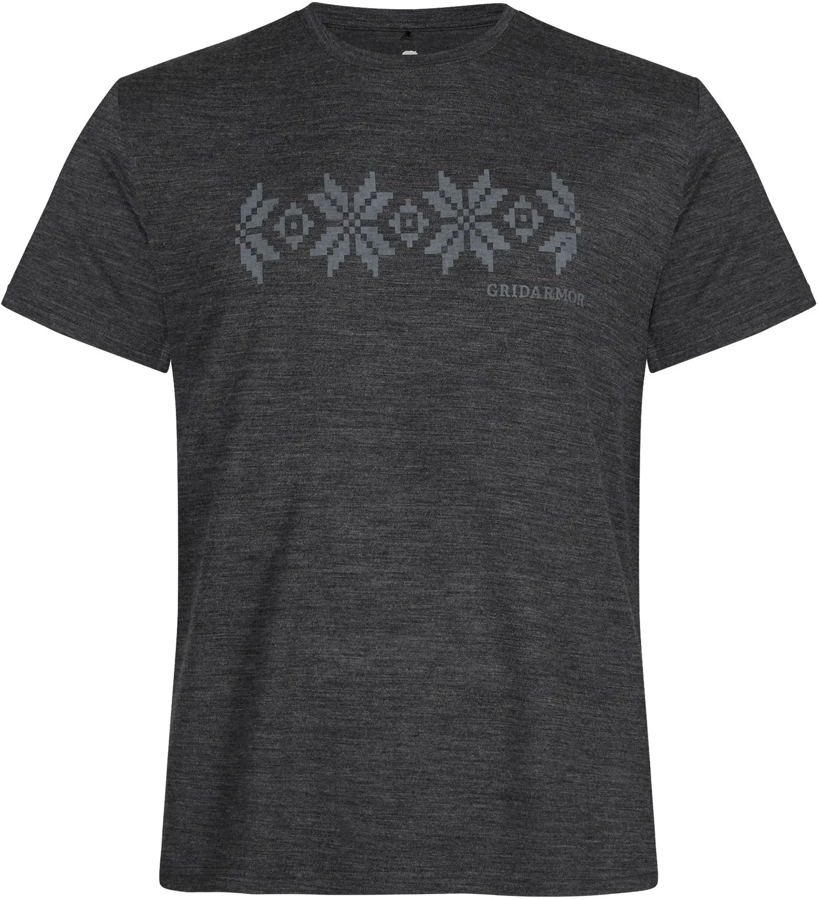 Gridarmor Larsnes Merino T-Skjorte Men Dark Grey Melange
