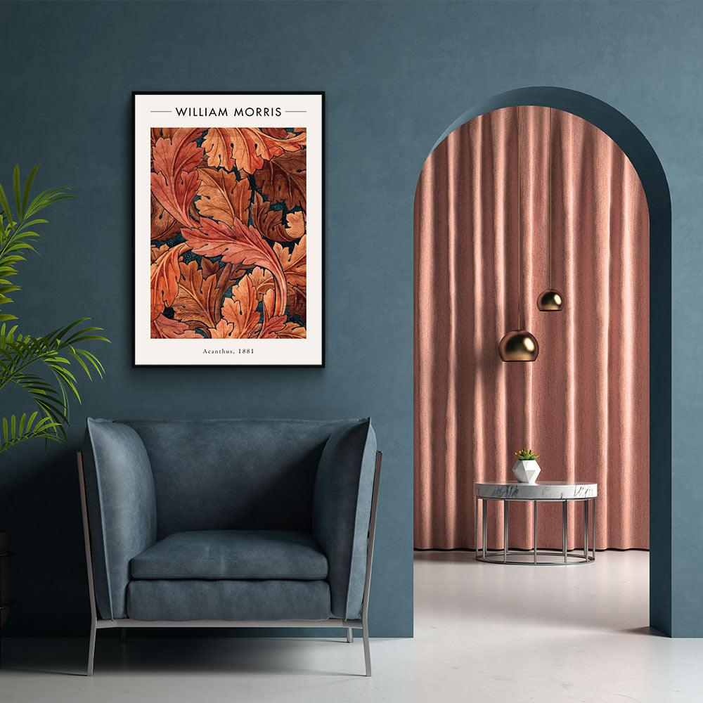 Walljar poster ingelijst - William Morris - Acanthus Poster ingelijst - 50 x 70 cm