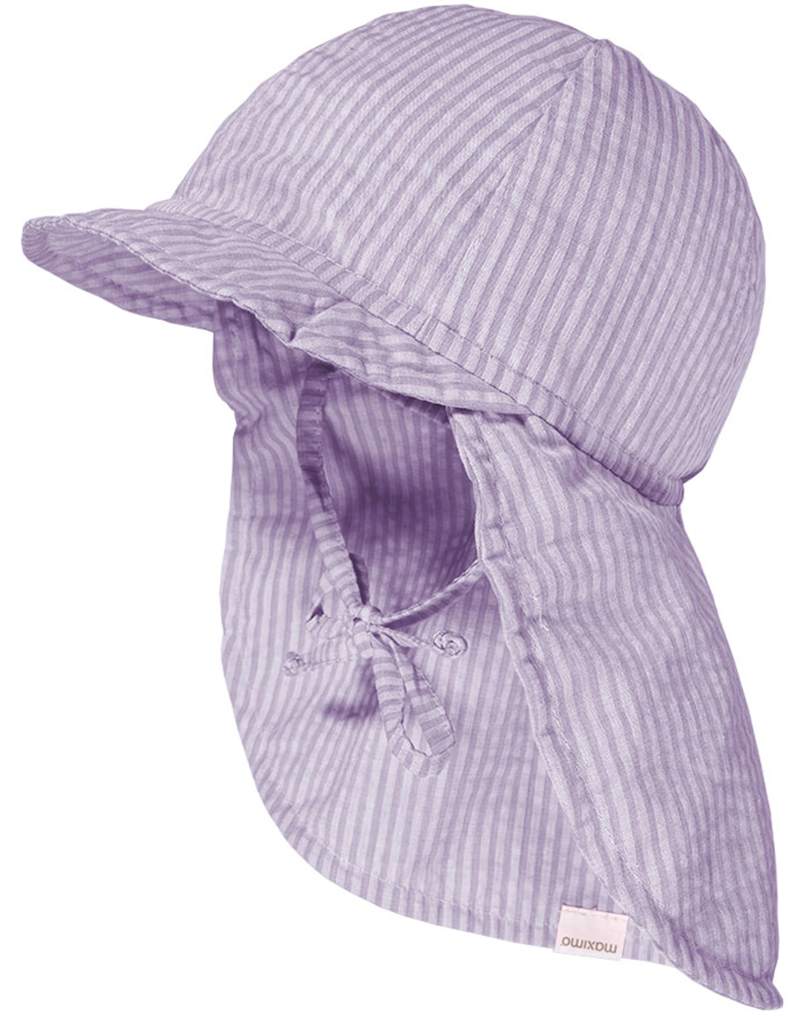 Schildmütze SEERSUCKER gestreift in lavendel