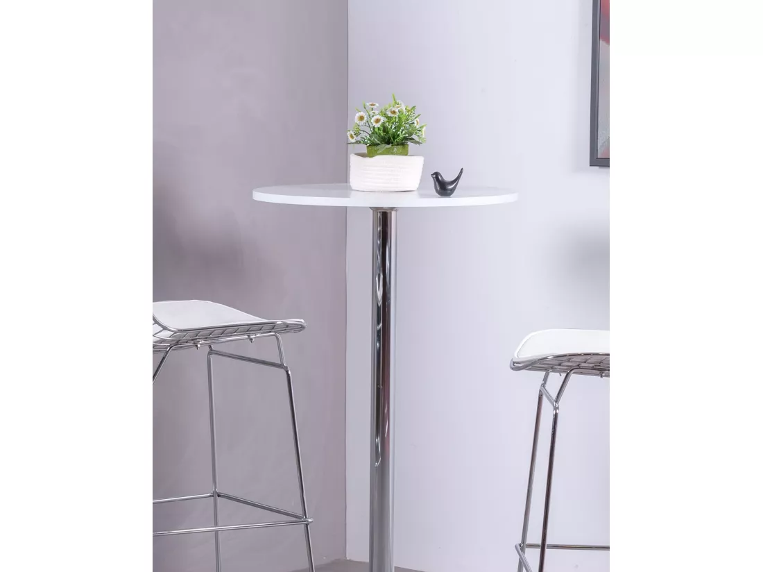 Table haute design - Boom - Blanc
