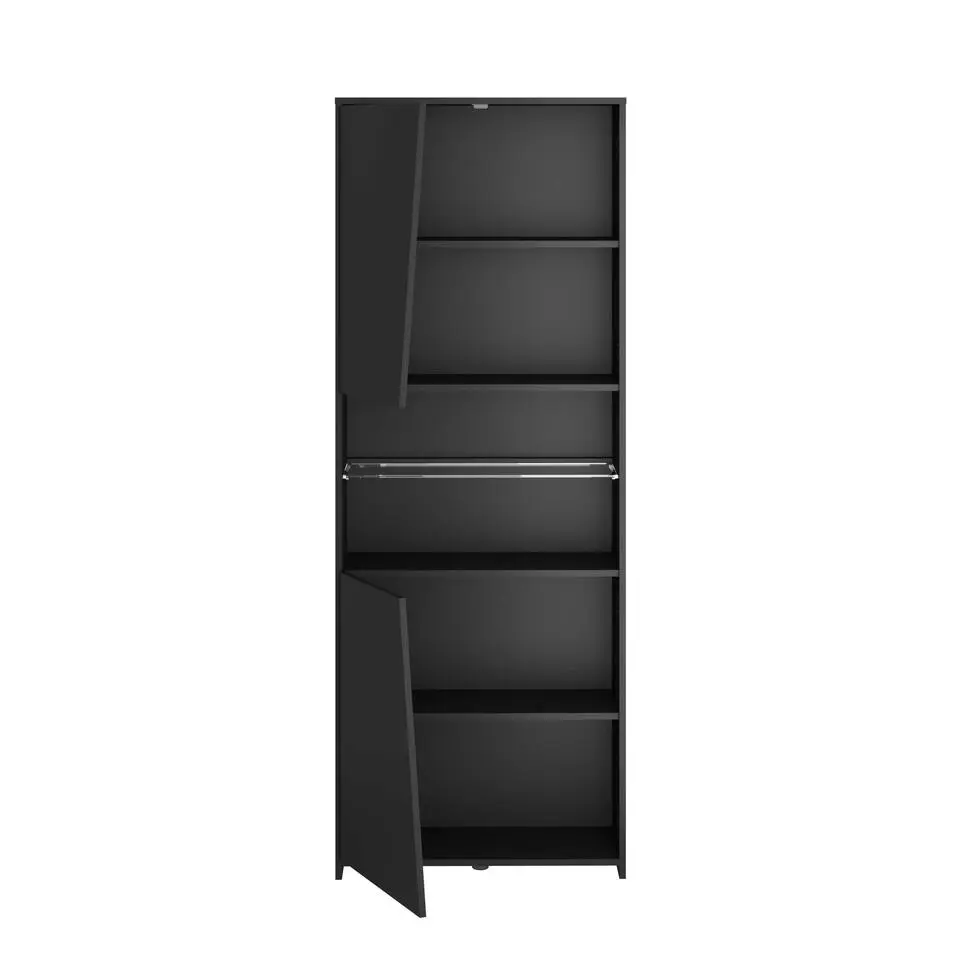 Gaming boekenkast 67cm met ledstrip - zwart