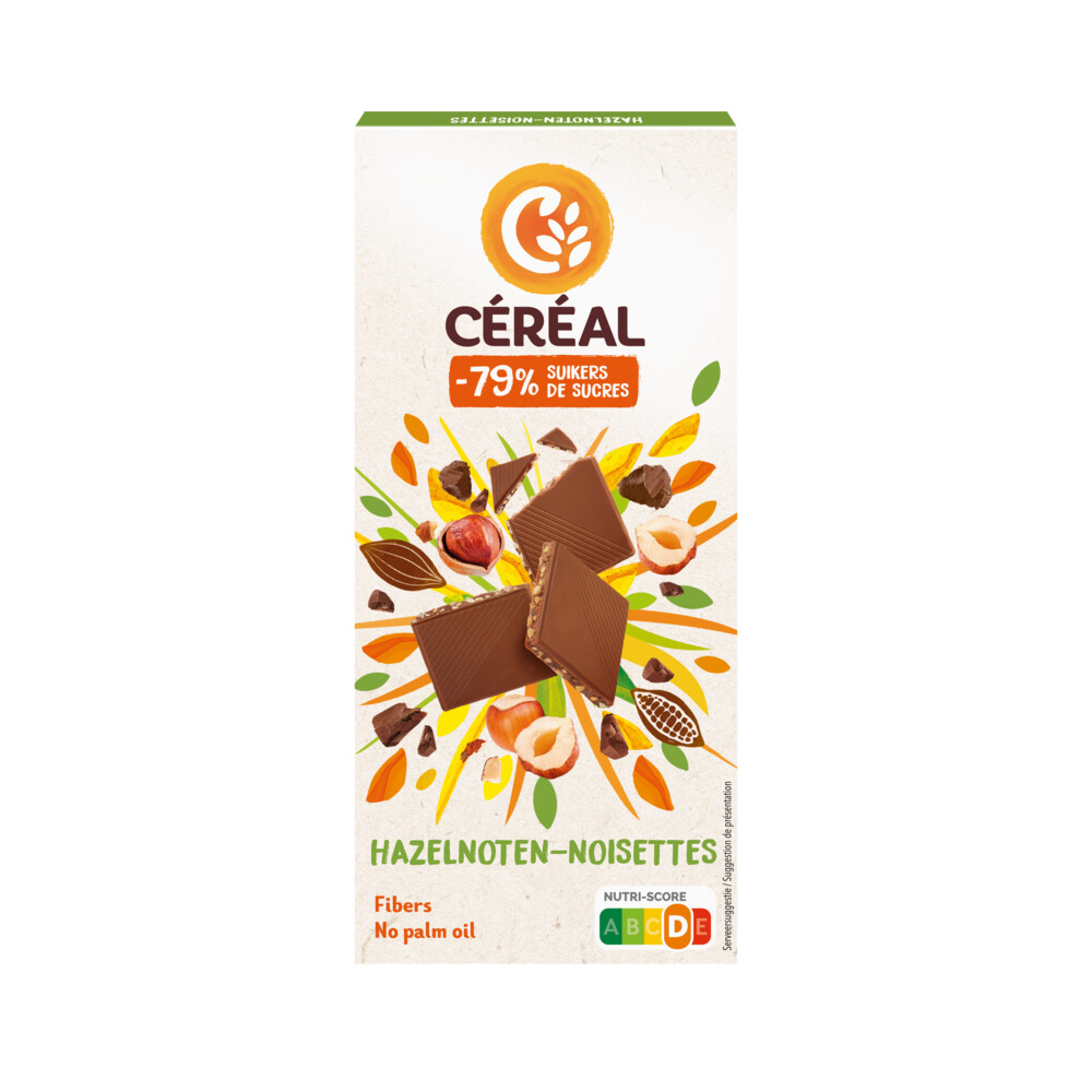 3x Céréal Chocotablet Hazelnoot80 gr