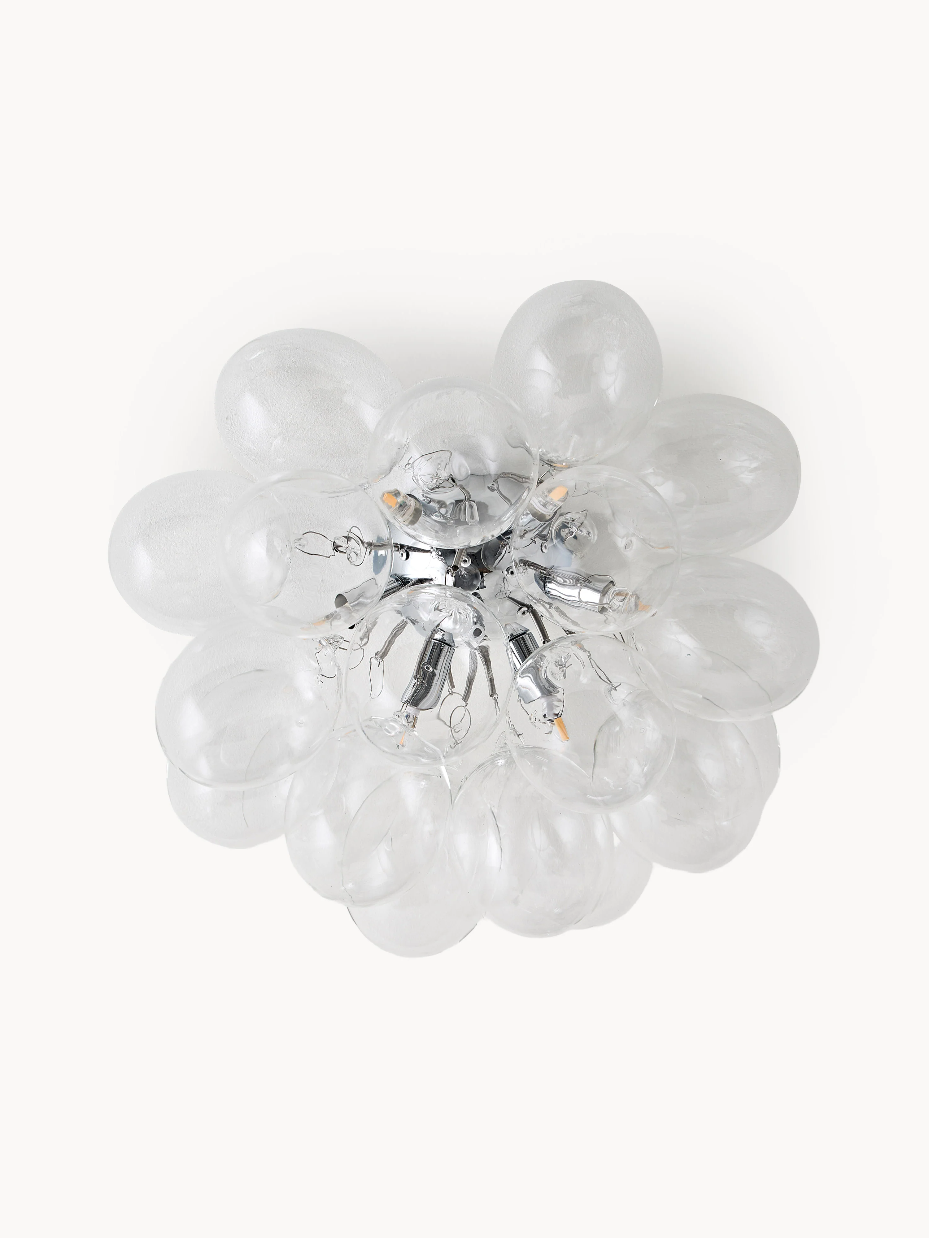 Mondgeblazen plafondlamp Gross met glazen bollen