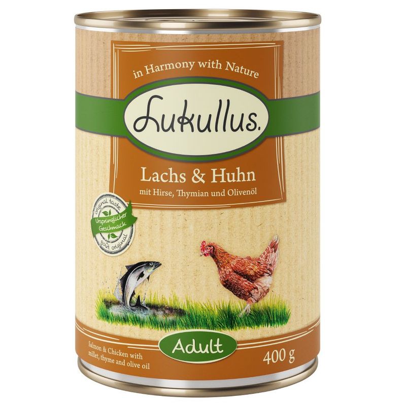 Lot 4 ou 5 saveurs Lukullus Adulte 24 x 400 g