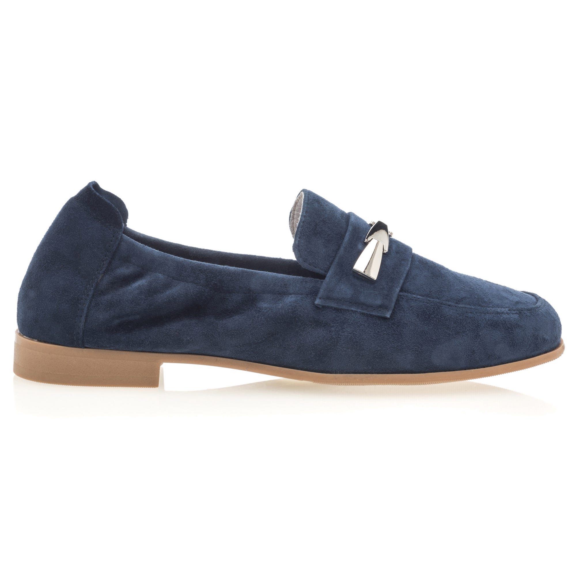 Mocassins Femme en cuir bleu marine