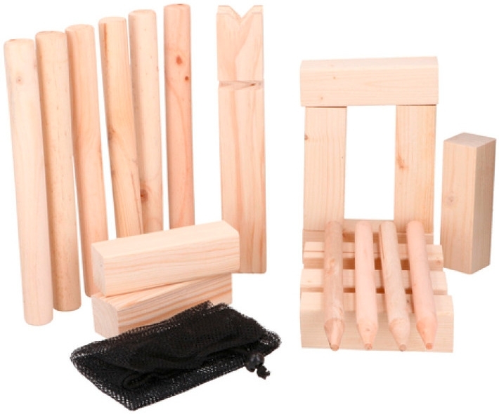 Edco Eddy Toys Kubb-Wurfspiel aus Holz ab 6 Jahre