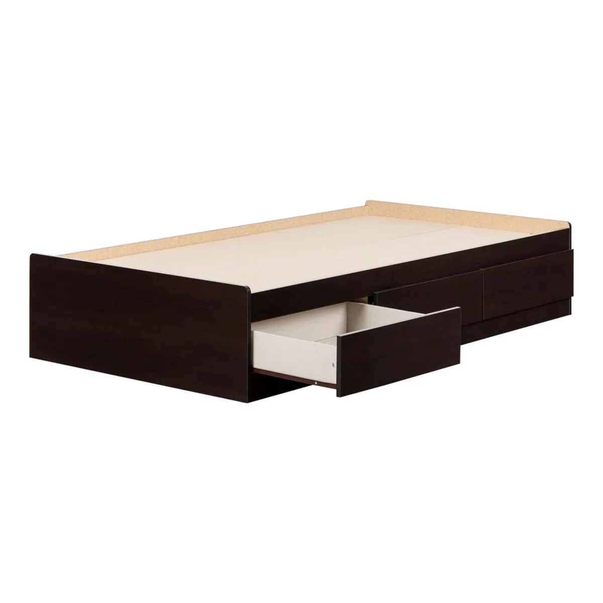 South Shore Step One Lit Simple matelot 3 tiroirs - Chocolat