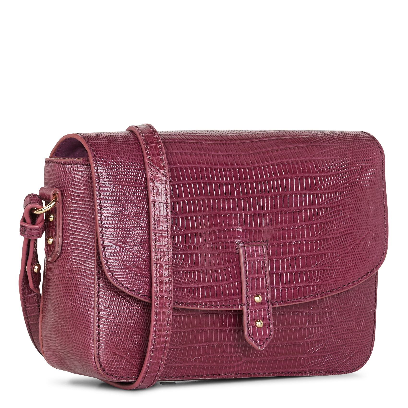 SERVAN - Sac bandoulière en cuir| Violet