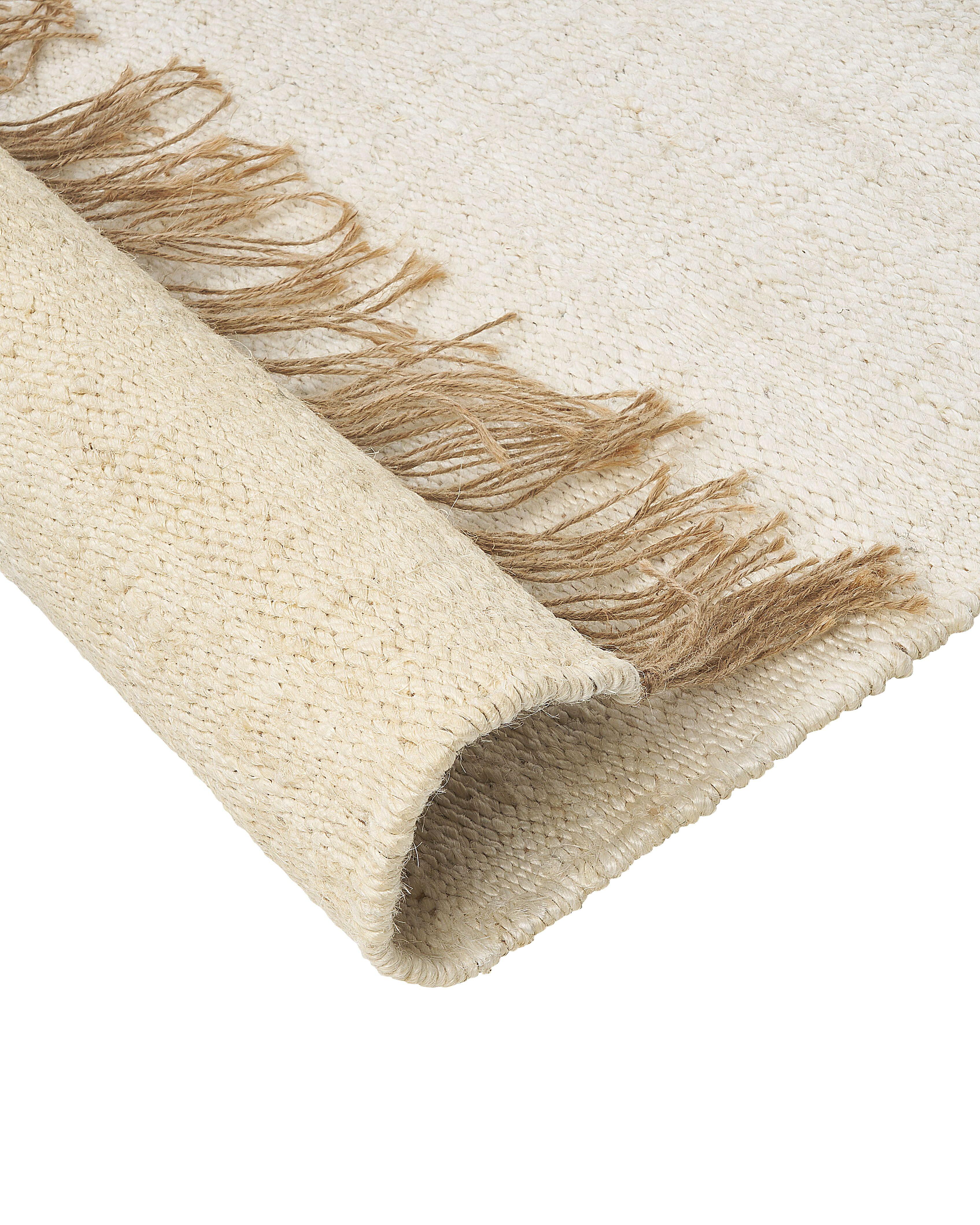 Vloerkleed LUNIA Lichtbeige 80 x 150 cm Jute