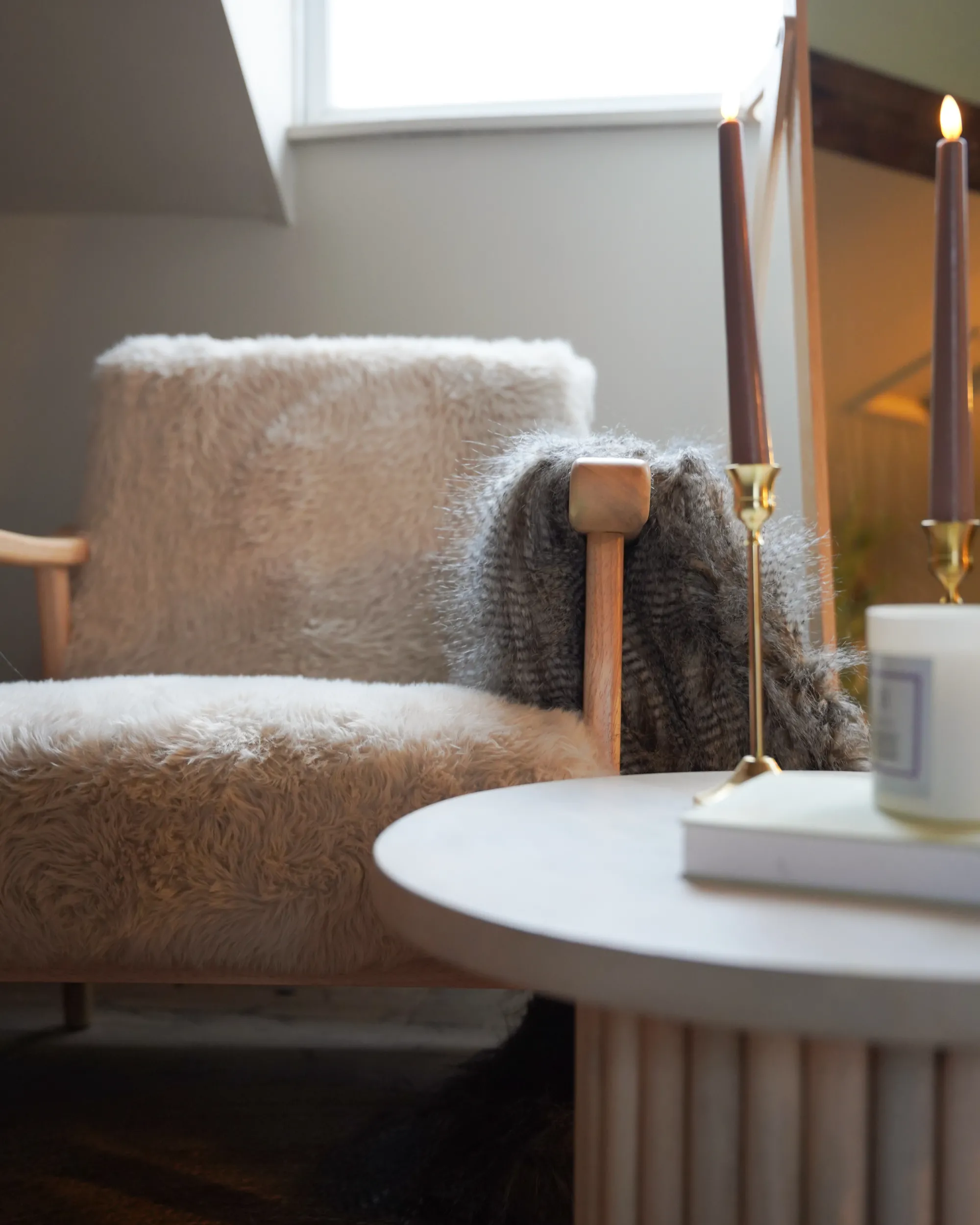 Fauteuil LEKNES Nepbont Lichtbeige