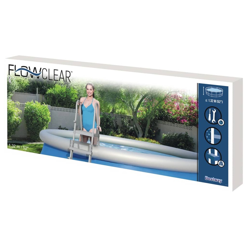 Échelle de piscine de sécurité à 4 marches flowclear 132 cm