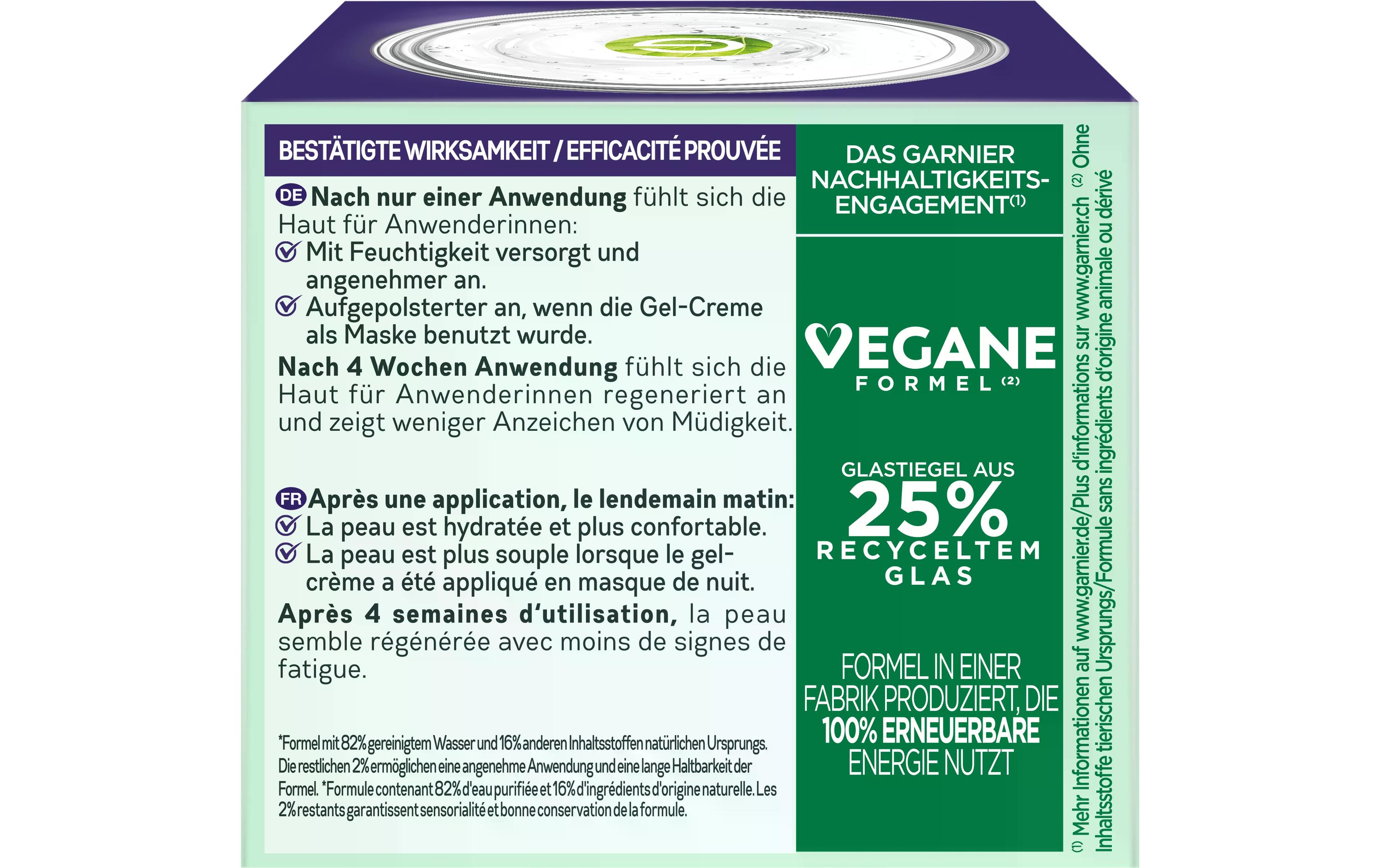 Nachtcrème Hyaluron Aloe Hydra 50 mlGel-Creme Nachtpflege spendet der Haut Feuchtigkeit im Schlaf