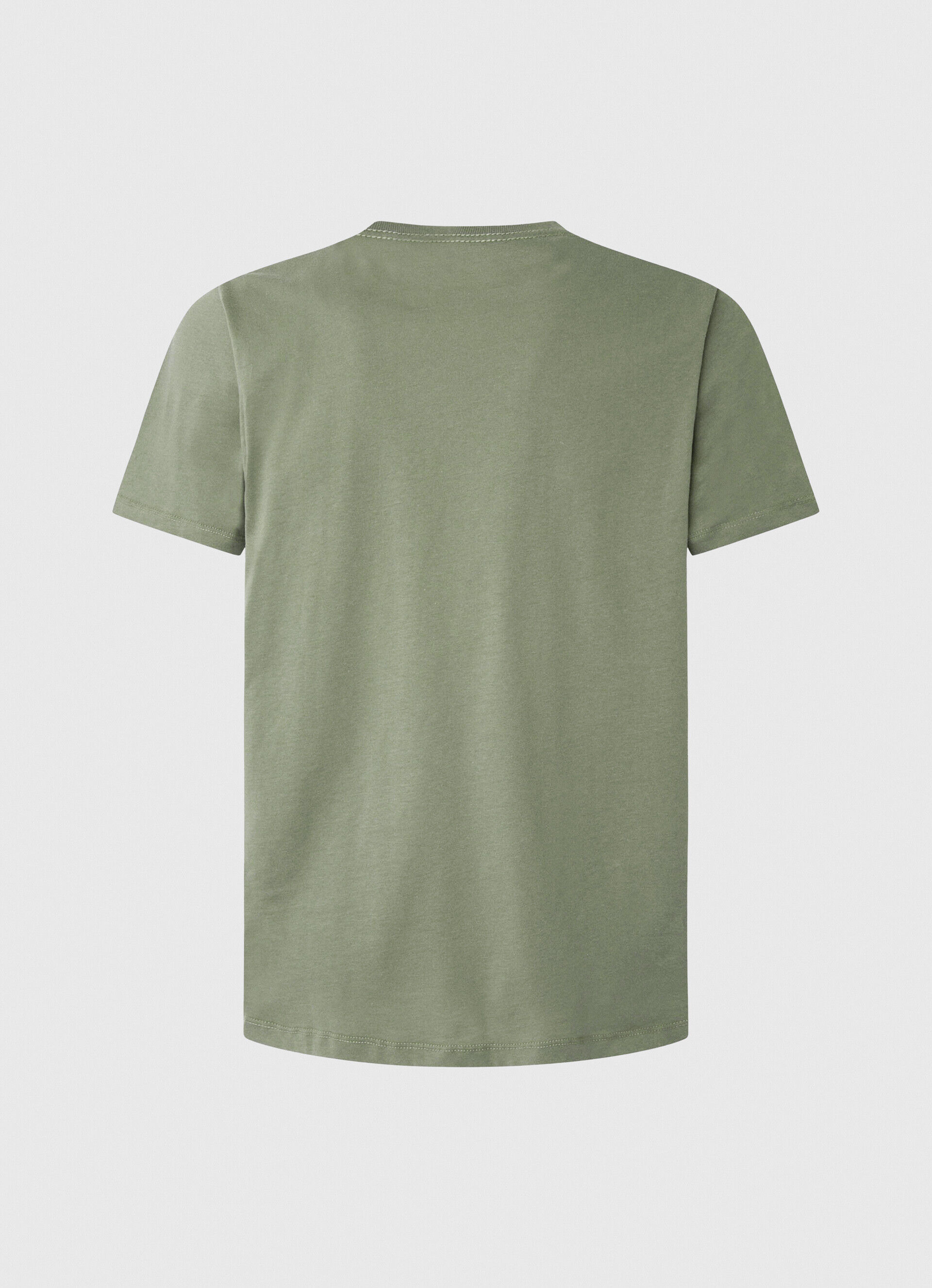 Camiseta de algodão com logotipo estampado - verde-casting