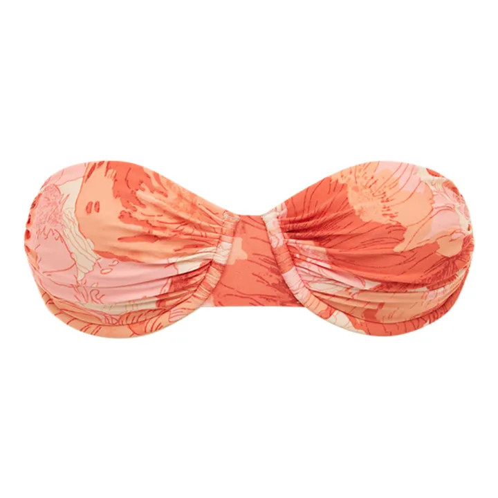 Peony Haut de Maillot Bandeau Ruched | Rose
