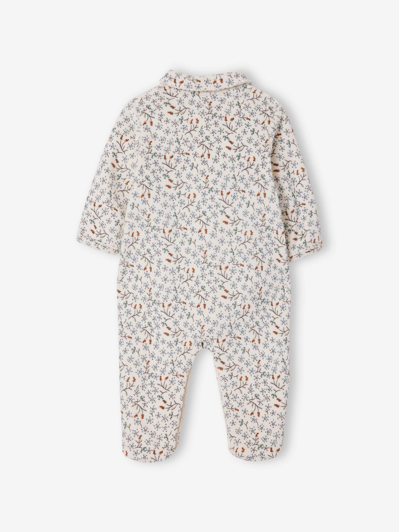 Conjunto de 2 macacões de veludo azul claro para bebês