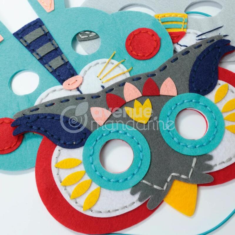 Boîte créative, Masques à coudre - Rouge