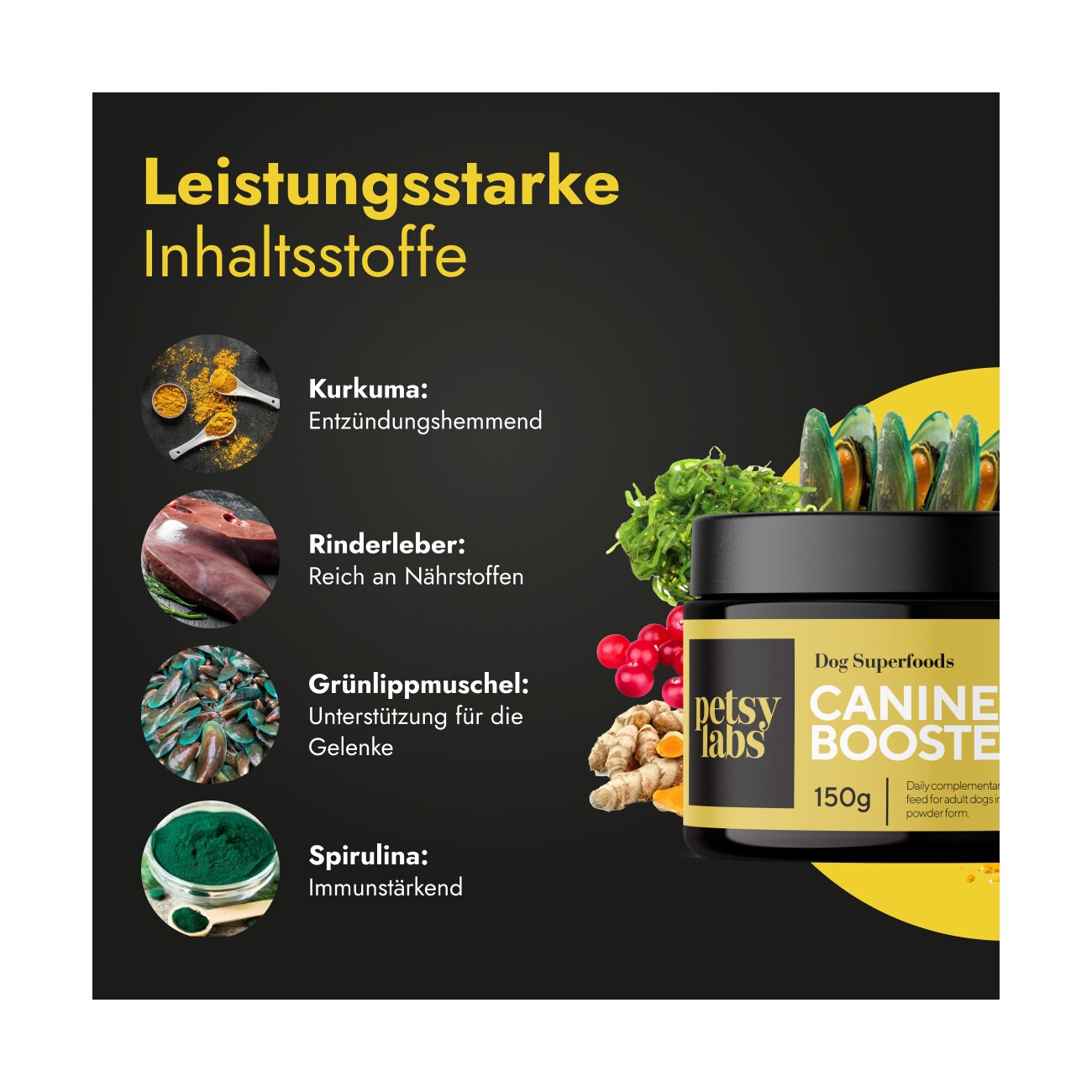 Petsy Labs Petstile Canine Booster 150g