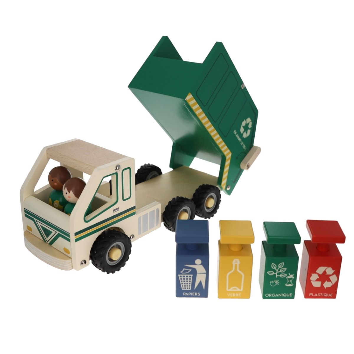 Camion poubelle en bois  Mercredi et Patati
