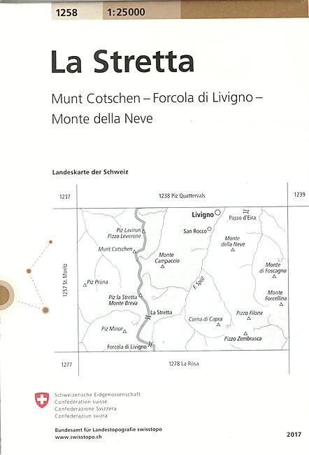 BUNDESAMT - 1258 LA STRETTA ECHELLE 1 25 000