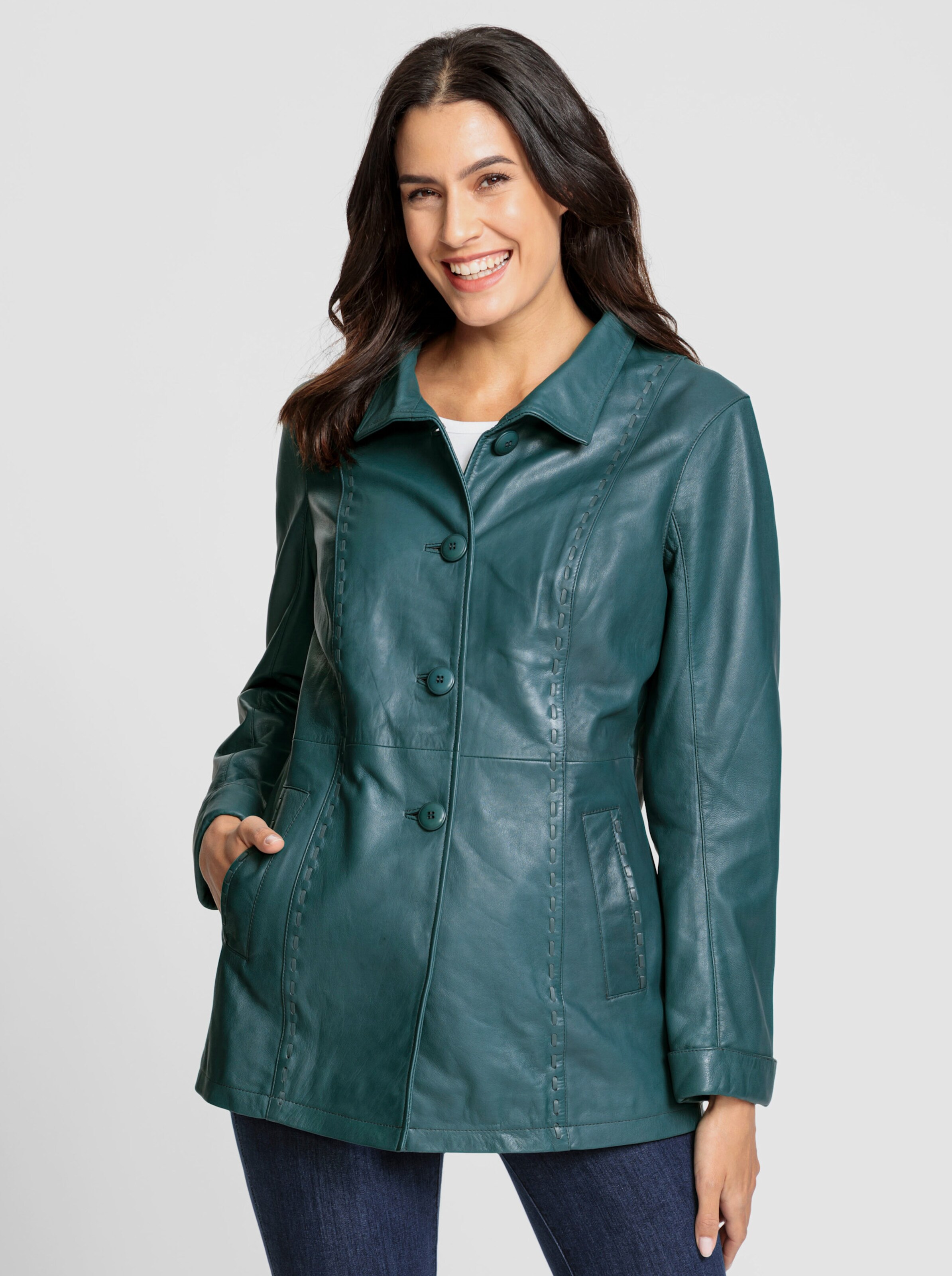 Leder-Jacke