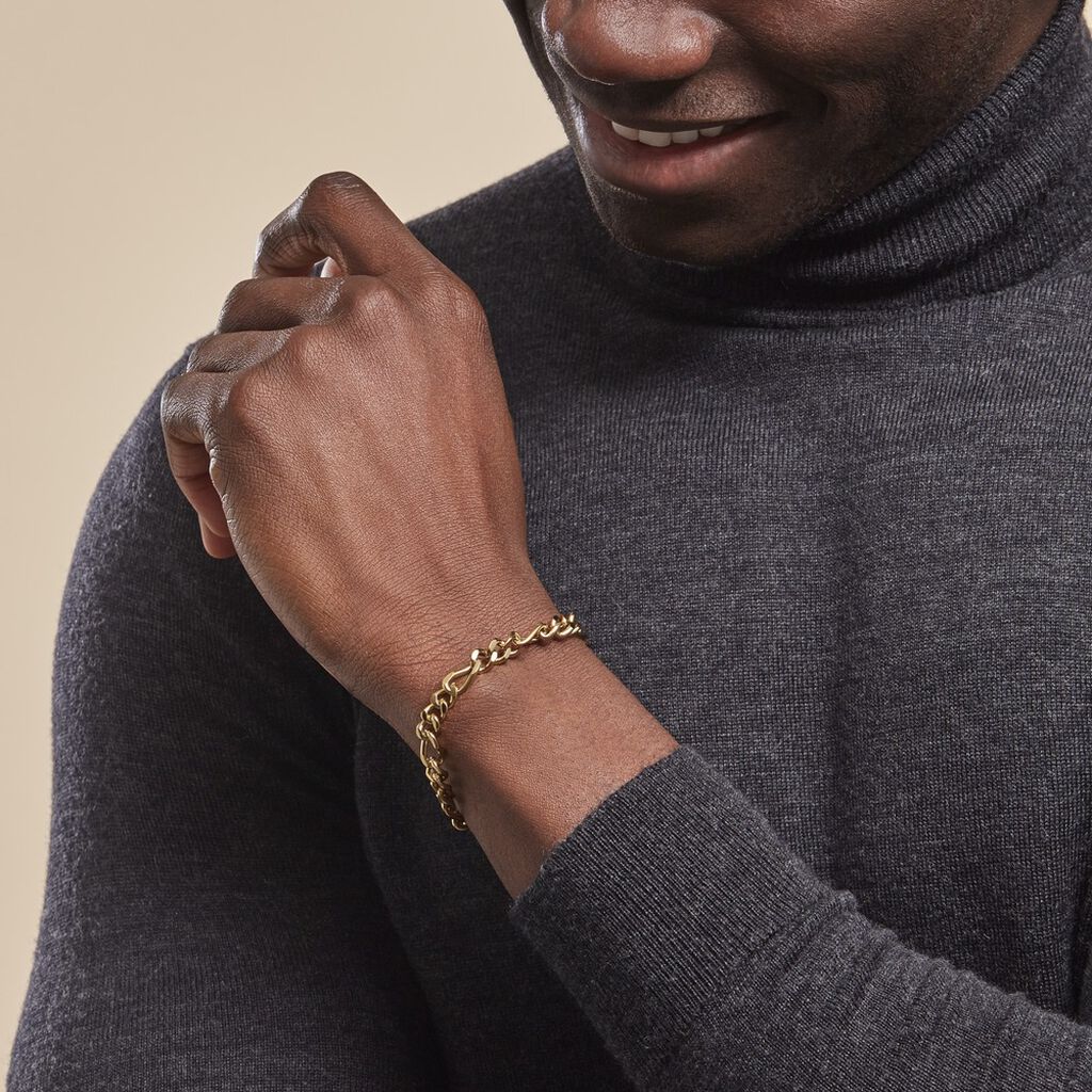 Bracelet Maille Acier Doré Virgil