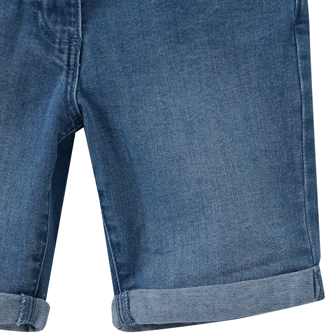 Yigga Mädchen Jeansshorts mit Flechtgürtel blau