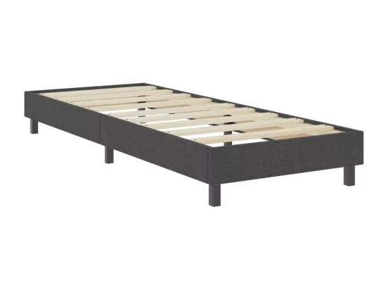 Ensemble matelas et sommier tapissier Gris foncé Tissu 80x200 2