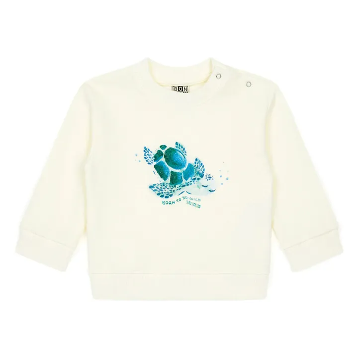 Bonton Sweat Smily Coton Bio | Ecru