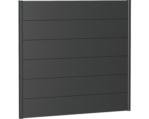 Schuttingelement aluminium biohort 150 x 135 cm donkergrijs metallic